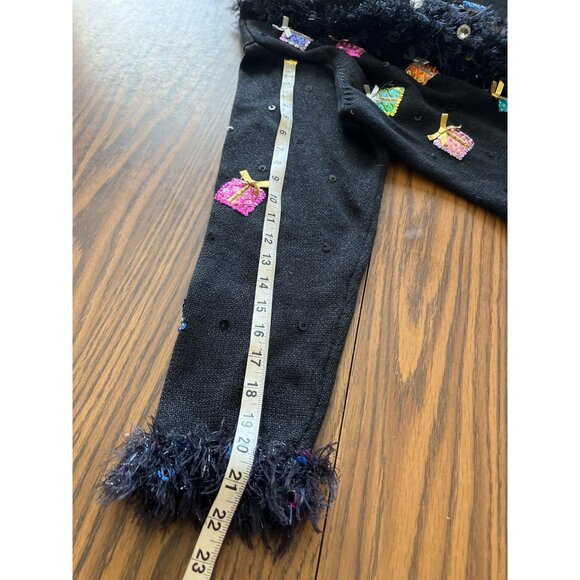 Design Options by Philip & Jane Gordon black Christmas packages sweater size L - Picture 10 of 10